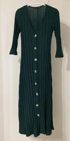 stradivarius リブニット ロングカーディガン