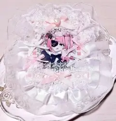 硬質ケースデコ 白 ピンク ホワイト レースデコ