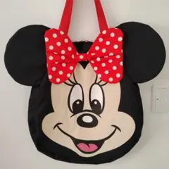 香港ディズニー ミニーマウス フェイスバッグ トートバッグ ビッグ