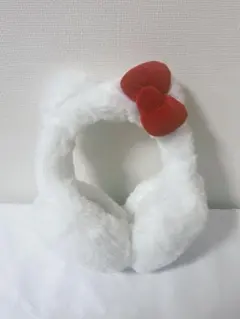 ハローキティ リボン付きカチューシャ イヤーマフ