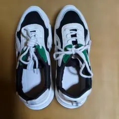 カジュアルスニーカー ブラック/ホワイト/グリーン