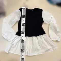 ELFINDOLL 長袖カットソー 140 黒白