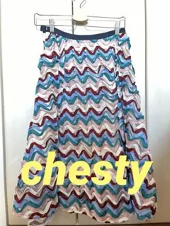 チェスティ 秋冬　スカート　りぼん刺繍スカート