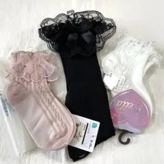 15㎝〜20㎝　レース　フリル　セレモニー　ソックス　靴下　3足セット