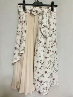 INGNI 花柄プリーツスカート ロング