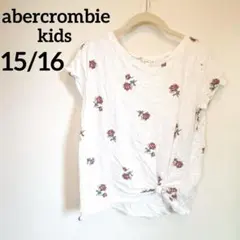 abercrombie kids 【15/16】 花柄 Tシャツ 半袖 ホワイト