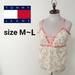 トミーヒルフィガー トミー ジーンズ 花柄キャミソール 綿混 レディースM~L