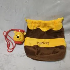 くまのプーさん ランタンライト　&　ハニーポット風の巾着袋