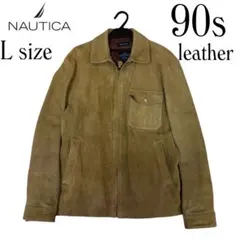 激レア　NAUTICA 90s 本革　牛革　レザージャケット スエードのサムネイル
