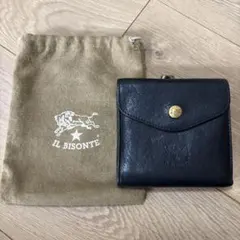 新品　イルビゾンテ　黒 レザー 二つ折り財布