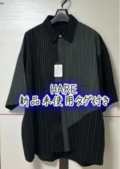 【新品 タグ付き】HARE ハレ サイコウチクシャツ ブラック