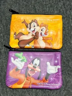 Disney 東京ディズニーリゾート パークチケット柄ポーチ2種まとめ売り