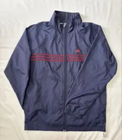 adidas ウィンドブレーカー Mサイズ レディース ランニングウェア 紺色