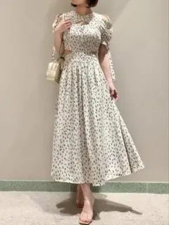 dazzlin ダズリン WEB限定ハートパターンシャーリングワンピース S