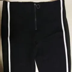 未使用品 ZARA レギンス スキニー ラインパンツ L ブラック