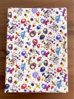 レア：リバティ：Eliza'sOwls ：1m：ブルー系：帆布生地