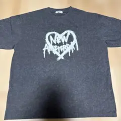 WEGO ハートプリント Tシャツ グレー L