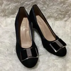 Mystic glow24.5新品♡黒✖️黒ラメパンプス6センチ♡ルイちゃん様専用