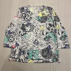 LEONARD SPORT LETTERING LACE 総柄　7部丈カットソー