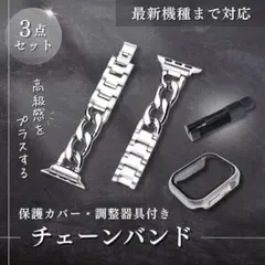 【45mm】Apple Watch チェーンバンド カバー 調整器具 3点セット