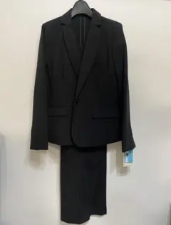 黒 ストライプ パンツスーツ レディース