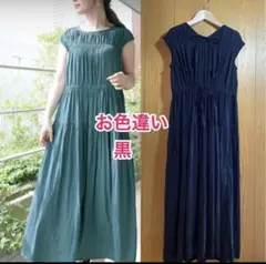 ストロベリーフィールズ　毎年定番人気とろみワンピース　黒