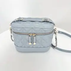 【美品】RANDA キルティング2WAYバニティバッグ ブルー 水色