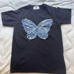 Jouetie バタフライ デニム アップリケ Tシャツ y2kのサムネイル