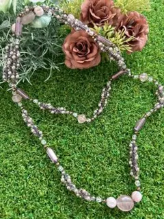 【ハンドメイド】鎖模様のロングネックレス