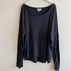 オールドネイビー クルーネック 長袖 ビッグサイズ XL 黒 ポリエステル