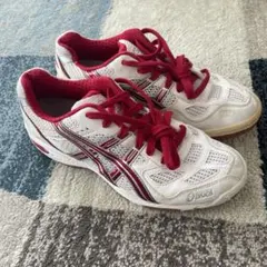 ASICS シューズ ホワイト/レッド