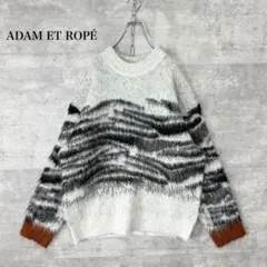 ADAM ET ROPÉ Okapi クルーネック ニット セーター ゼブラ柄