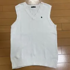 ホワイト Vネック ベスト