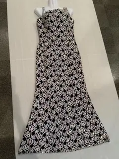 上質◆発表会/演奏会/司会/パーティ/舞台◆黒＋総スパン◆ロング◆ワンショル風