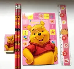 プーさん 文房具セット 5点セット・時計2点