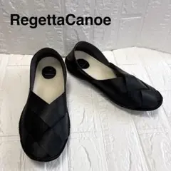 RegettaCanoe ブラック コンフォートサンダルのサムネイル
