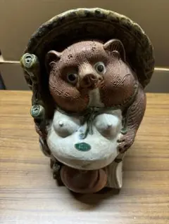 信楽焼の狸 狸庵 置き物 信楽焼 狸庵 陶器製 たぬきの置物 - メルカリ