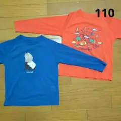 mont-bell Tシャツ 110サイズ オレンジ 青 セット