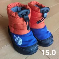 THE NORTH FACE キッズブーツ オレンジ/青 15.0