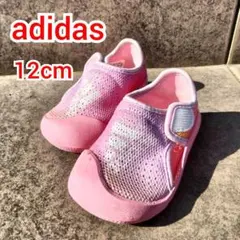 adidas アディダス　ピンク スリッポン ベビーシューズ　12cm