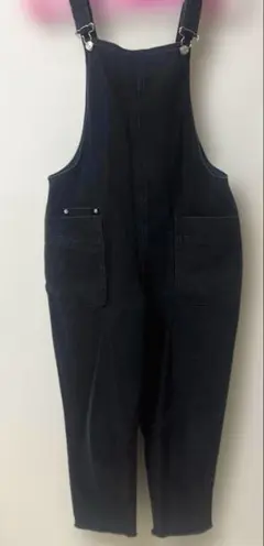 ZARA ザラ デニムサロペット サロペット デニム ブラックデニム M