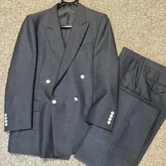 美品】スーツセレクト セットアップ ダブルブレスト デニムライク
