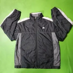 気まぐれセール　STARTER ナイロンジャケット 黒/白グレー