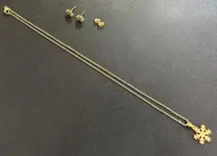 ネックレス ＆ ピアス セット ゴールド ステンレス 鋼 #C629-2