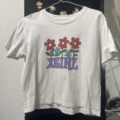 X-girl 半袖Tシャツ　ホワイト　花柄のサムネイル