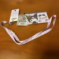 匿名配送　新品未使用可愛い　紫　クルミ 20周年記念ポーチ ネックストラップ付き