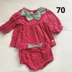 futafuta いちご　セットアップ　苺　80 女の子　イチゴのサムネイル