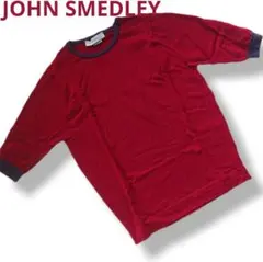希少美品！JOHN SMEDLEY バイカラー ウール100% ニット