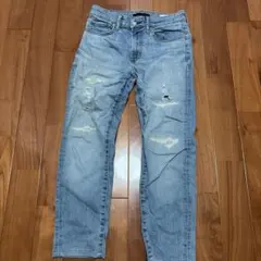 ダメージ加工 デニムパンツ ライトブルー