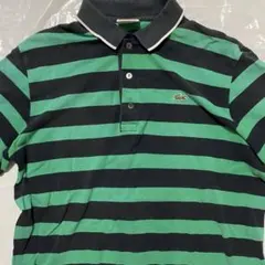 LACOSTE ラコステ ボーダー ポロシャツ グリーン ネイビー